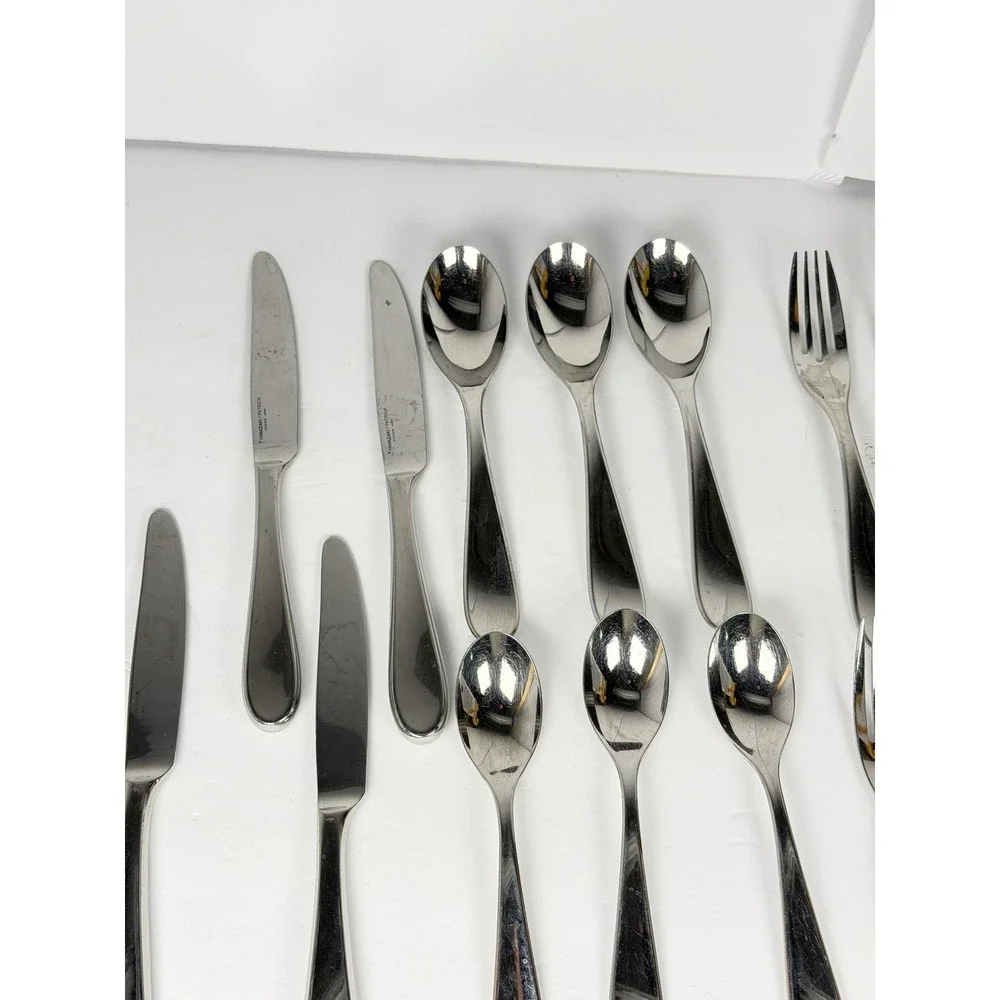 Yamazaki Patrick Flatware Set 15pc Stainless Steel Knives Spoons Forks Japan‎